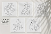 Good morning. Elegant line art set., a Graphic by heyXeni (Thumbnail 4 of 5)