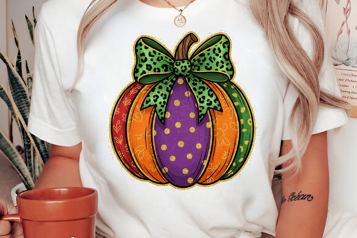 Glitter Fall Pumpkin PNG, an Illustration by Libby Wishes (Photo 4 of 8)