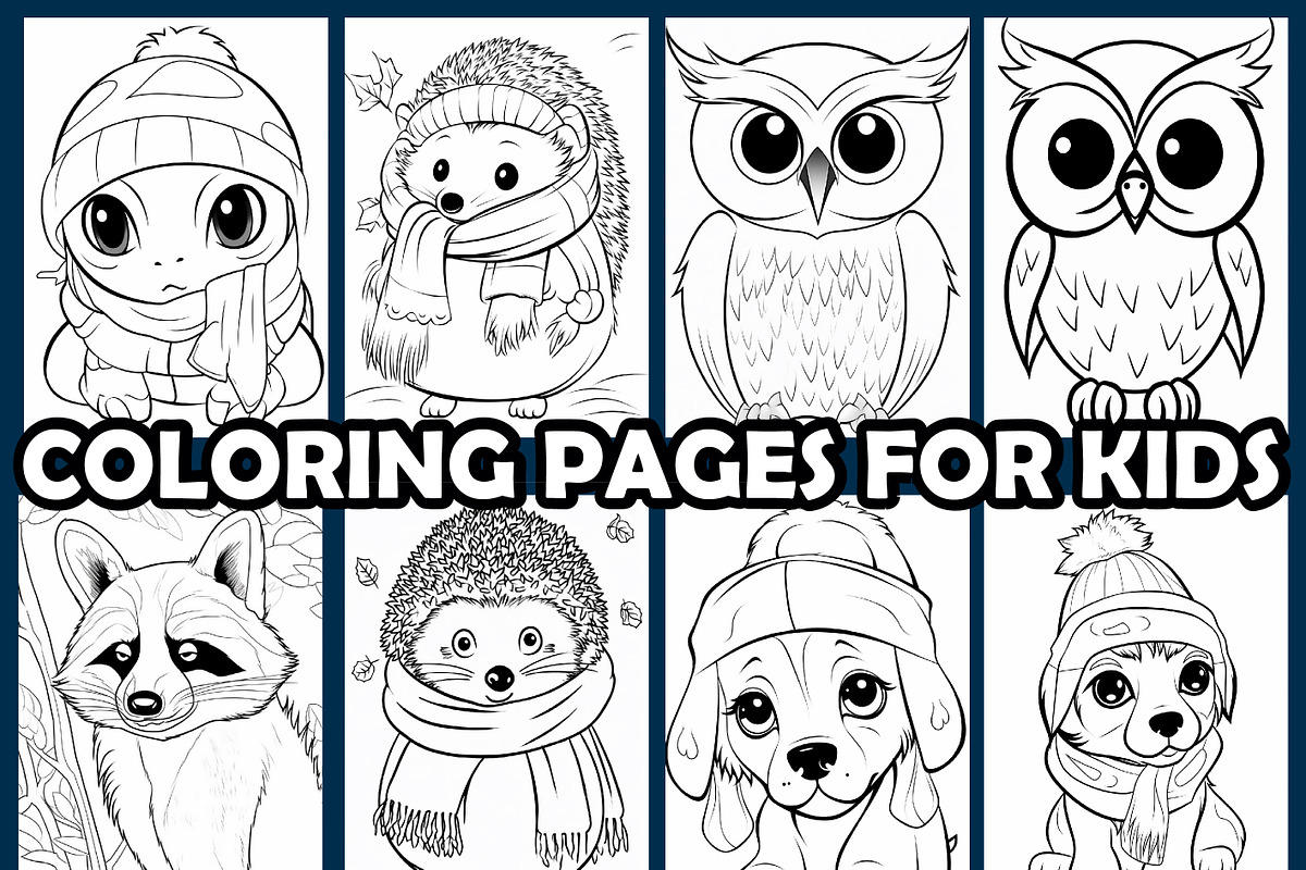 Unique Snow Coloring Pages For Kids, an Animal Illustration by maggiesar (Photo 3 of 4)