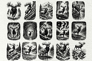 Elk Scenes SVG Graphics, an Animal Illustration by DENIDigitalArtSudio (Thumbnail 4 of 6)