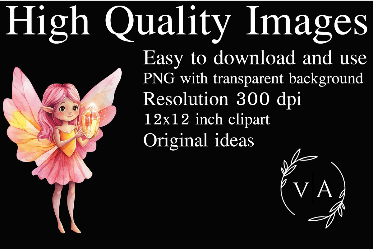 Pink Woodland Fairy Clipart, an Illustration by Craft Nest (Photo 2 of 9)