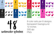 Splashes watercolor clipart bundle, an Object Graphic by MariiaVD (Thumbnail 2 of 4)