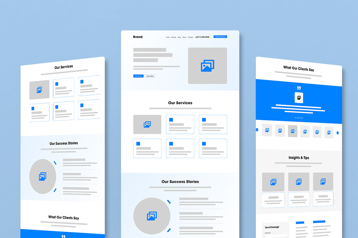 Marketing Wireframe Landing Page, a Landing Page Template by MightyDesign (Photo 1 of 10)