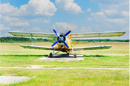 One vintage airplanes, a Transportation Photo by Neirfy