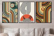 Rainbow Wall Art Print Set, a Wallpaper Graphic by Helospace (Thumbnail 4 of 10)