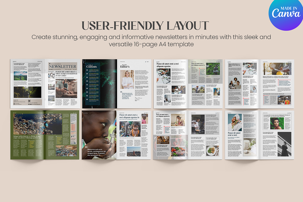 Multipurpose Newsletter Template, a Magazine Template by Oshin Design