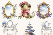 Watercolor Pastel Princess Clipart, a Person Illustration by SparkyDesignsUS (Thumbnail 3 of 9)