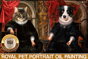 Royal Pet Portrait, Photo Overlay