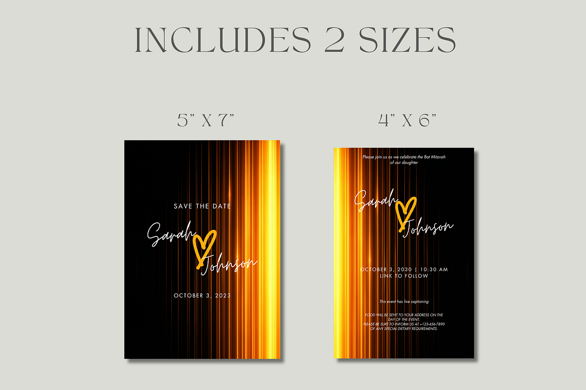 Modern Black Gold Wedding Invitation, an Invitation Template by InvitingStorys (Photo 5 of 10)