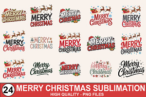 Merry Christmas Sublimation Bundle, a Graphic by crative8112