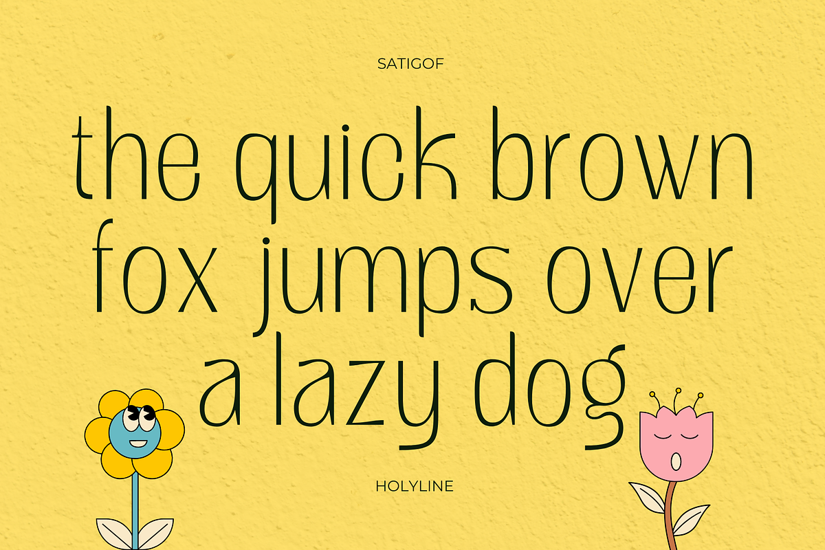 Satigof - Display Family, a Sans Serif Font by Holyline Design (Photo 7 of 16)