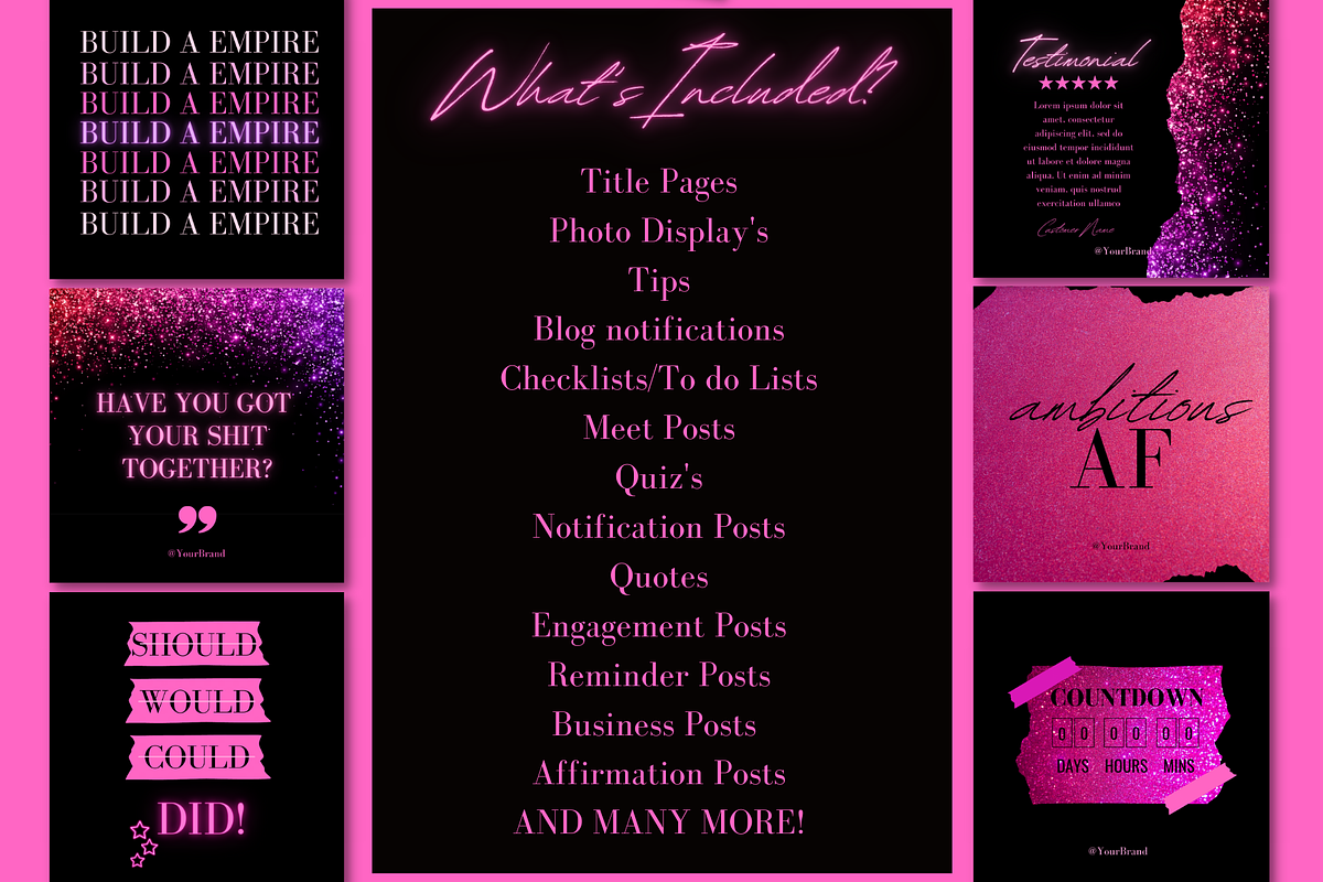 Black & Pink Boss Instagram Template, a Social Media Template by Faytemplates (Photo 5 of 8)