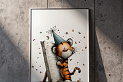 Tiger Birthday Party Safari Cliparts, a Graphic by one-touch (Thumbnail 5 of 17)