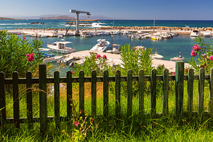 Small marina with boats on the coast