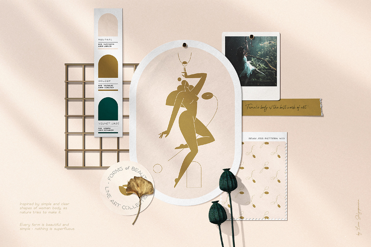 FORMS of BEAUTY Line Art Collection, a Person Illustration by Acierto Studio (Photo 2 of 19)