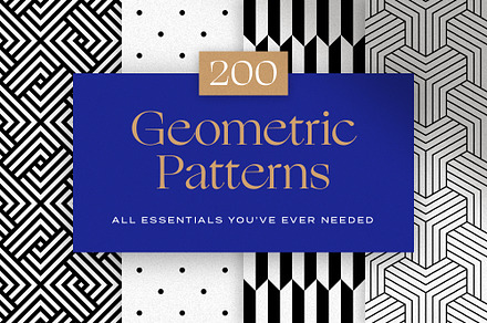 200 Essential Geometric Patterns, a Pattern Graphic by Rienne Studio
