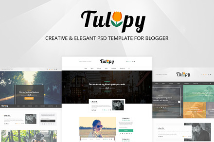 TULIPY – Creative & Elegant PSD Temp