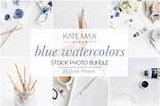 Blue Watercolors Stock Photo Bundle, a Product Mockup by Styled Stock House (Thumbnail 1 of 4)
