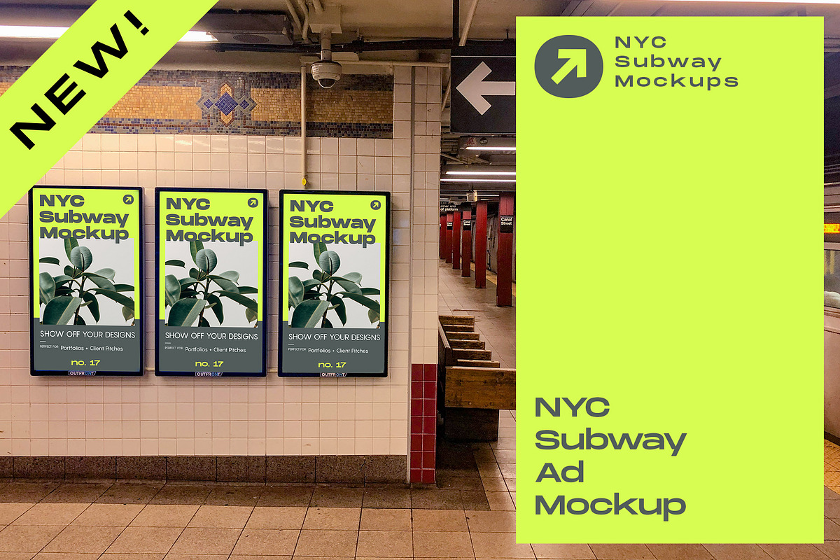 NYC Subway Ad Mockup, an Advertising Mockup by NYC Billboard Mockups (Photo 1 of 2)