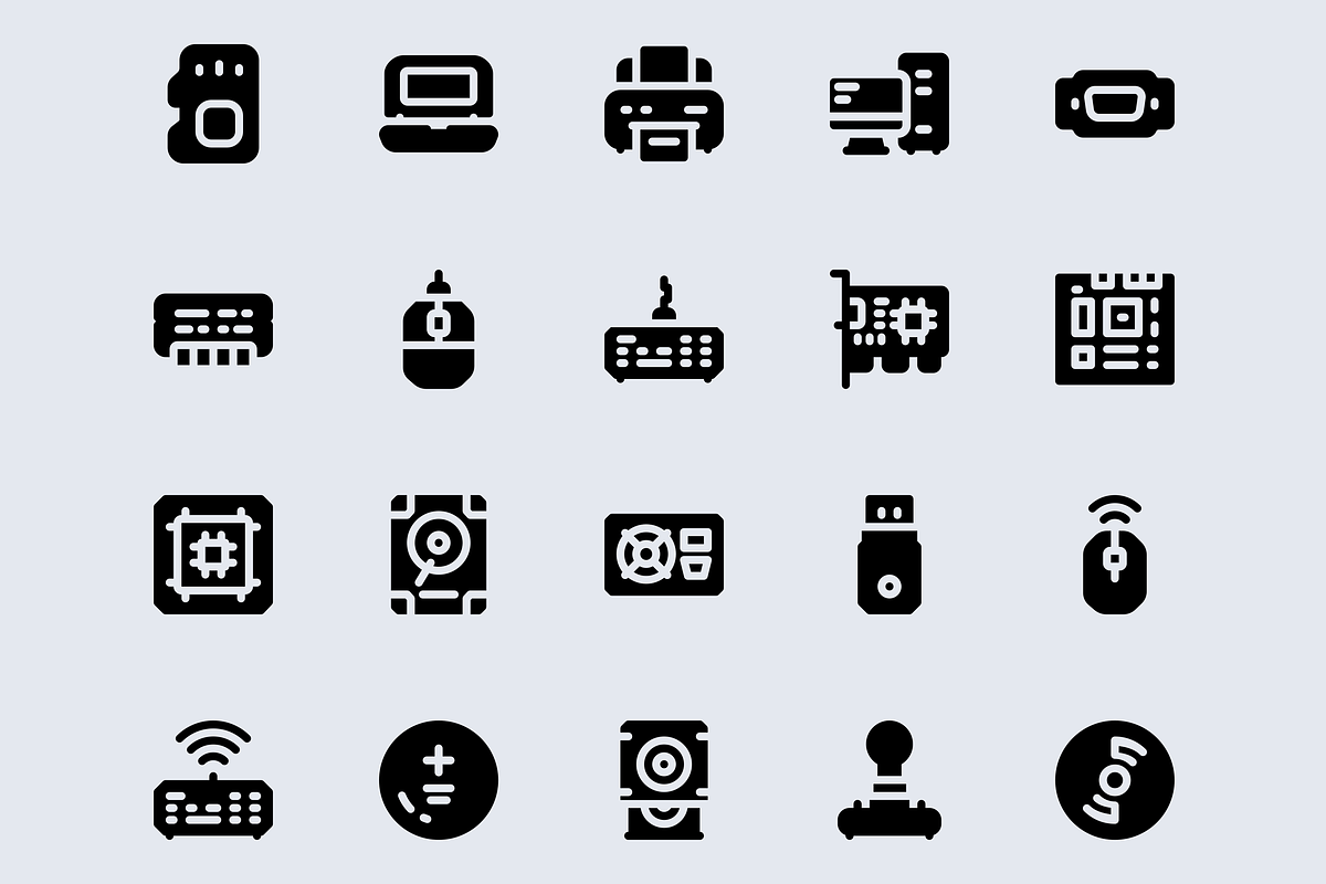 Computer Component Simple Solid Icon, a Solid Icon by TRDesignCreativeStud (Photo 2 of 4)