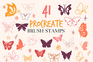 Butterfly Procreate Brush Stamps