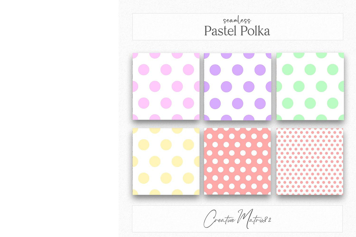 Pastel Polka Dots Digital Paper, a Pattern Graphic by Creative Matrix82 (Photo 6 of 6)