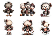 Whimsical Thanksgiving Clipart, an Illustration by CreationArt (Thumbnail 4 of 5)