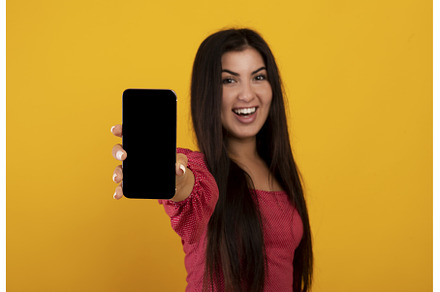 Mockup for app or website. Armenian, a Person Photo by Prostock-Studio