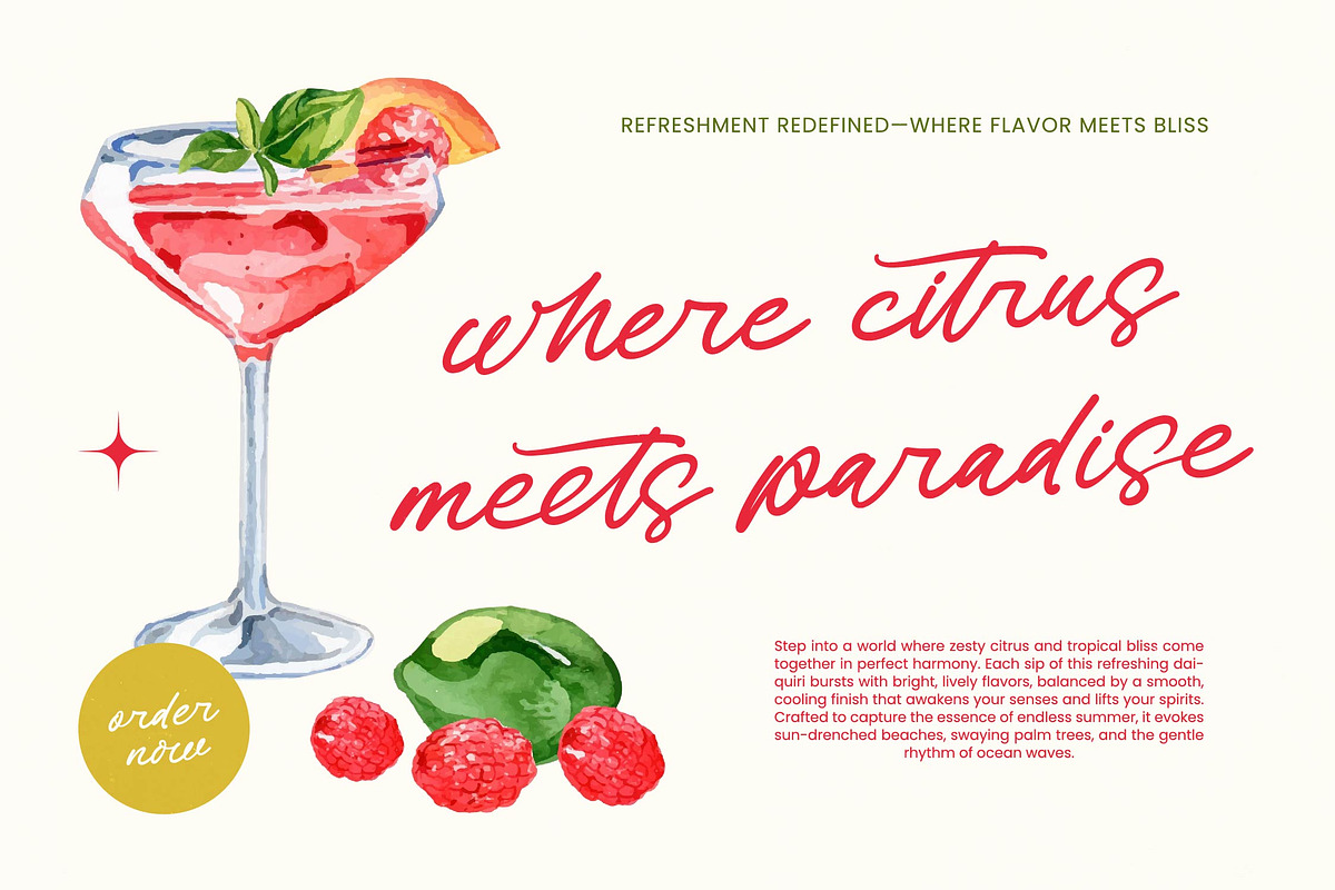 Juicy Cheri Aesthetic Handwritten, a Script Font by Letterena Studios Script (Photo 6 of 15)