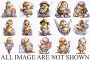 Watercolor Summer Funny Chick PNG, a Seasonal Illustration by Canvas Craft (Thumbnail 4 of 7)