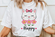 Cat Happy PNG Clipart, an Illustration by DreamCafeArt (Thumbnail 2 of 7)