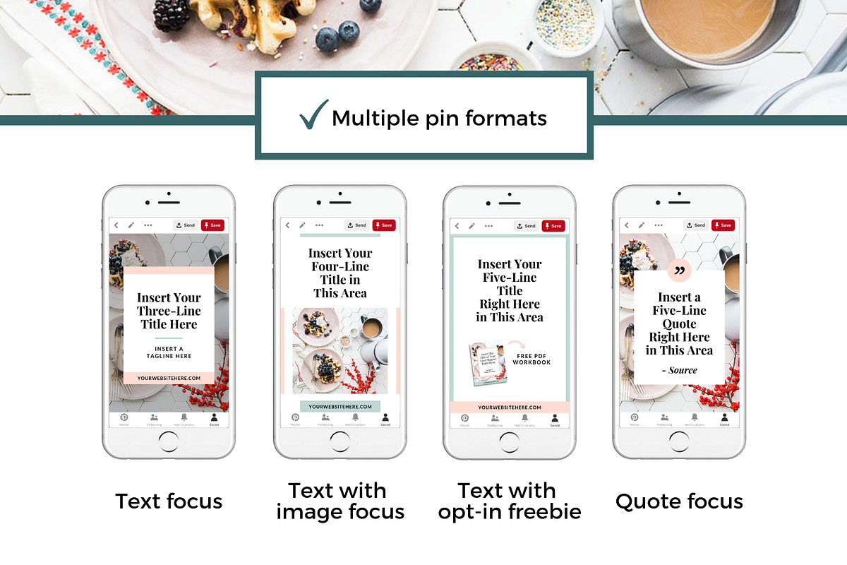 Pinterest Pin Template, a Social Media Template by ProductiveandFree (Photo 7 of 9)