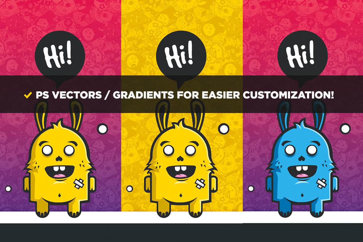 Cute Monsters Business Card Bundle, a Business Card Template by Odin_Design (Photo 8 of 12)