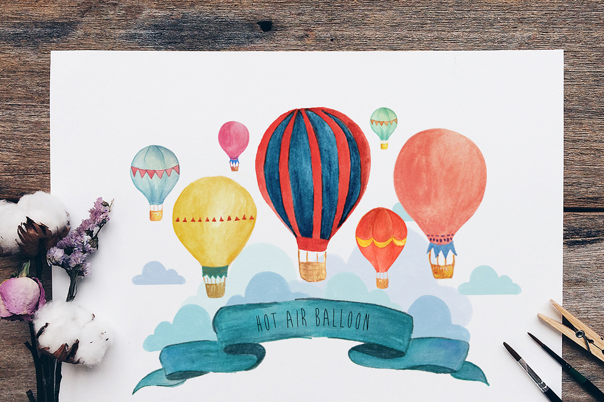 Hot Air Balloon Wall Art, an Illustration by artemyst (Photo 1 of 4)