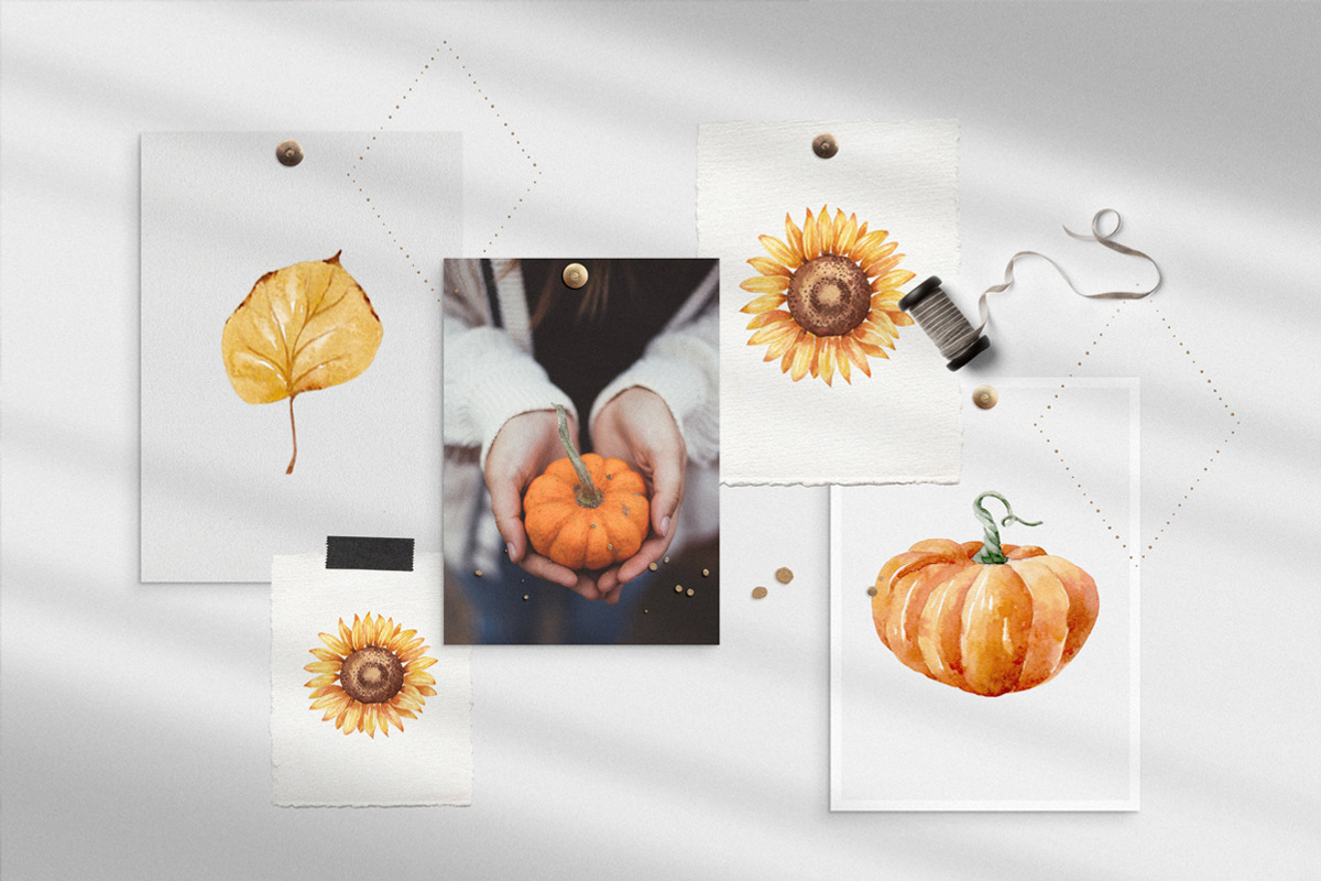 Watercolor Thanksgiving Clip art, an Illustration by Colibri Watercolor (Photo 6 of 8)
