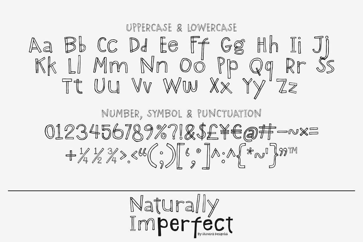 Naturally Imperfect – HandDrawn Font, a Handwritten Font by shineink.designlab (Photo 9 of 11)