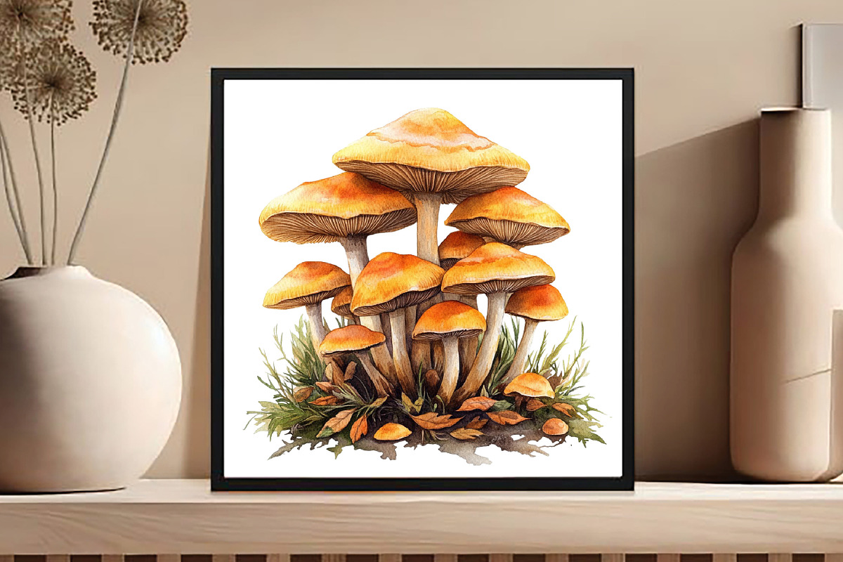 Watercolor Mushroom Clipart bundle, an Illustration by DreamCafeArt (Photo 8 of 9)