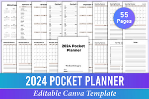 2024 Pocket Planner Canva Kdp