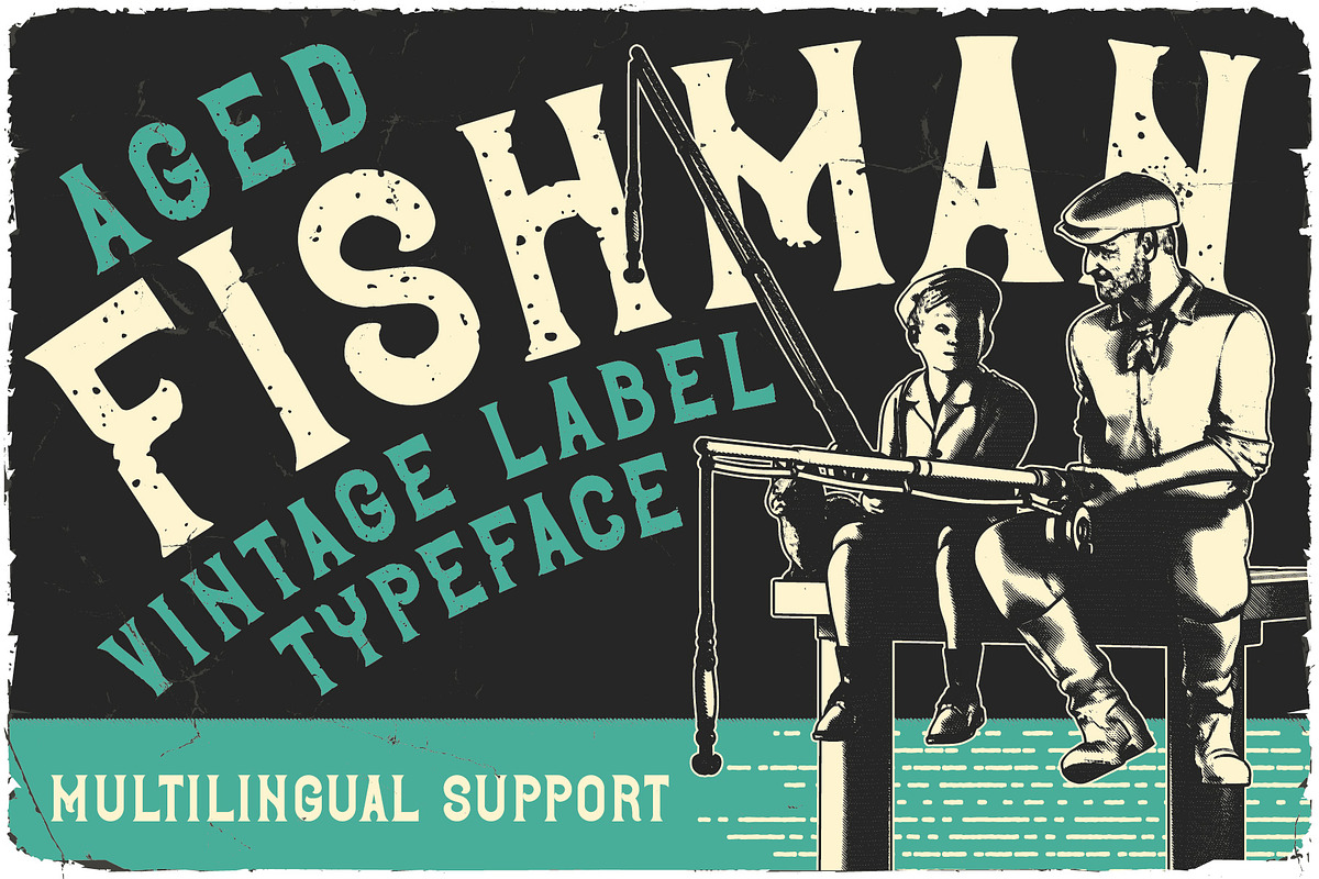 Fishman Vintage Font, a Blackletter Font by VozzyStock (Photo 3 of 9)