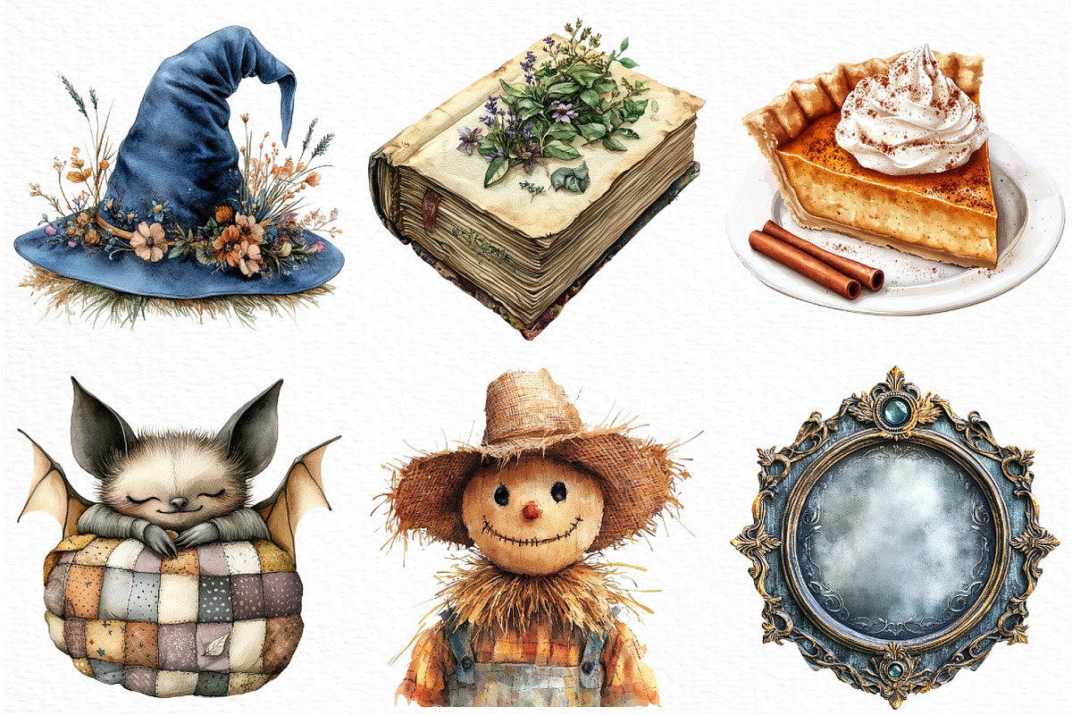 Soft Rustic Halloween Clipart, an Illustration by Craft Nest (Photo 3 of 6)