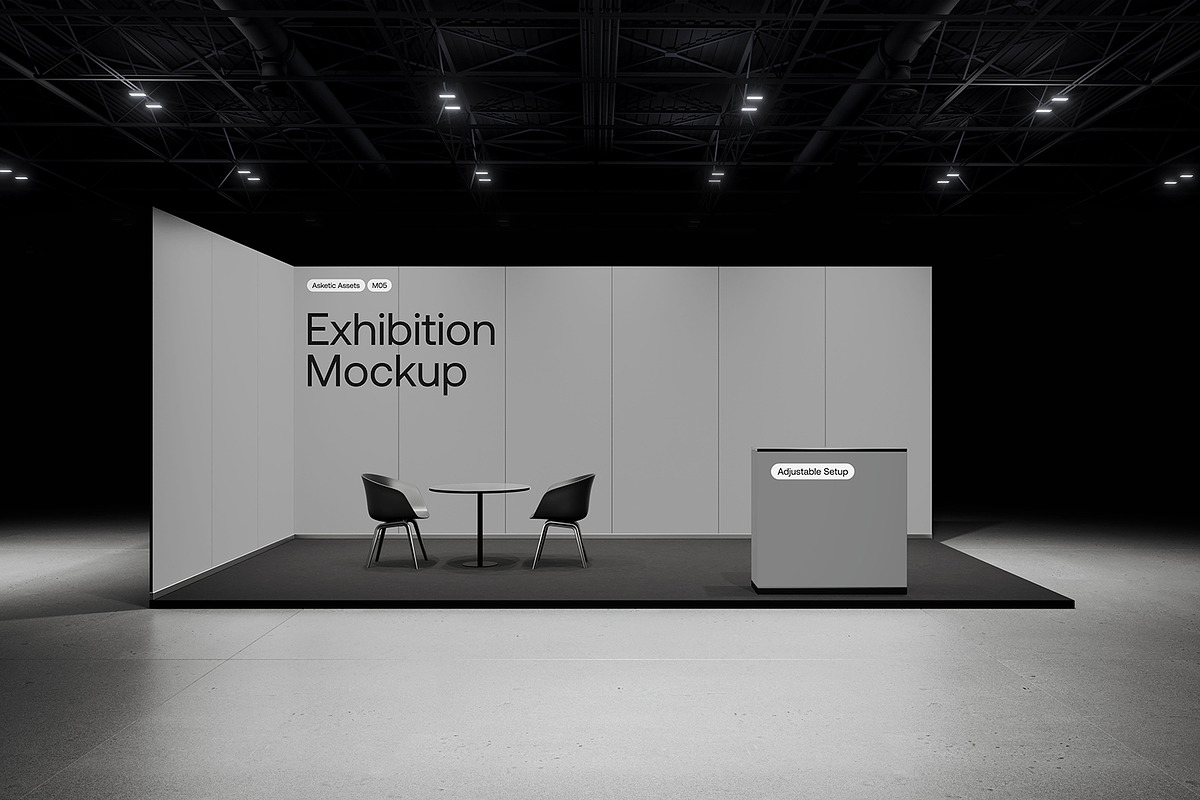 Modular Exhibition Mockup M05, an Advertising Mockup by Asketic (Photo 2 of 6)