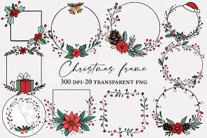 Christmas frame clipart, an Illustration by Designworld