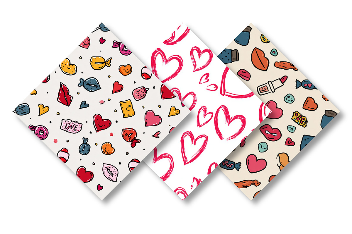 Love Valentine's Day Digital Papers, a Pattern Graphic by Canvas Craft (Photo 4 of 4)
