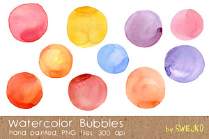 Watercolor Bubbles, an Illustration by swiejko