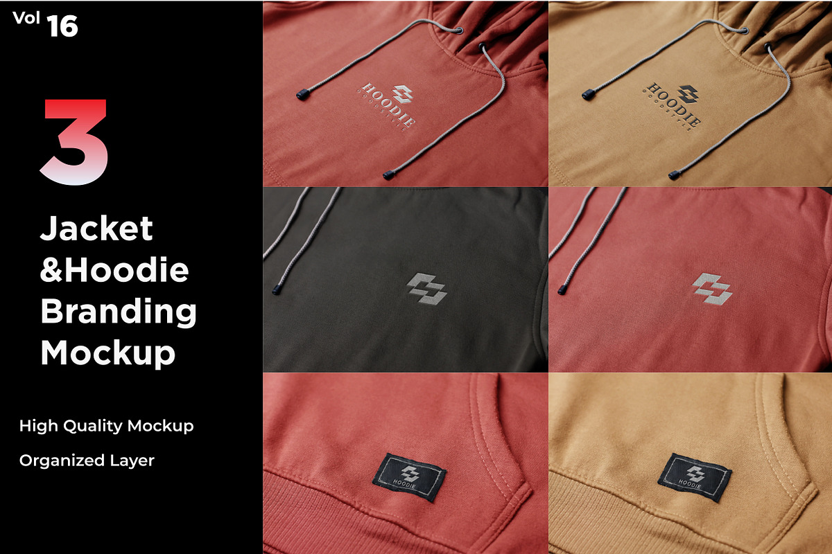 3 Realistic Hoodie Branding Mockups, a Hoody Mockup by Assyat (Photo 1 of 14)