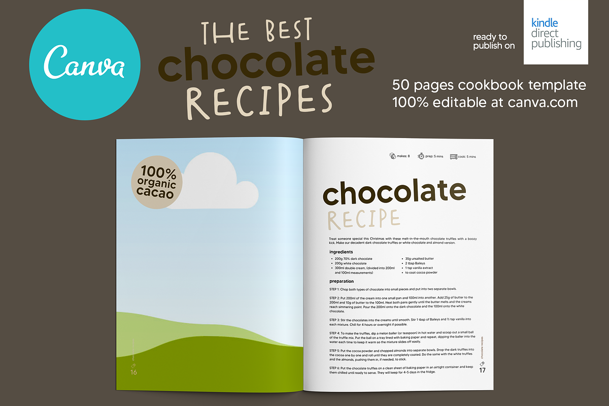 Canva Chocolate 8.5x11in Template, a Magazine Template by DeLaGranSiete (Photo 8 of 10)