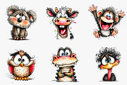Quirky Funny Animals Clipart, an Illustration by CreationArt (Thumbnail 4 of 5)