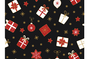 Elegant seamless Christmas patterns, a Graphic by Barsuk's Shop
