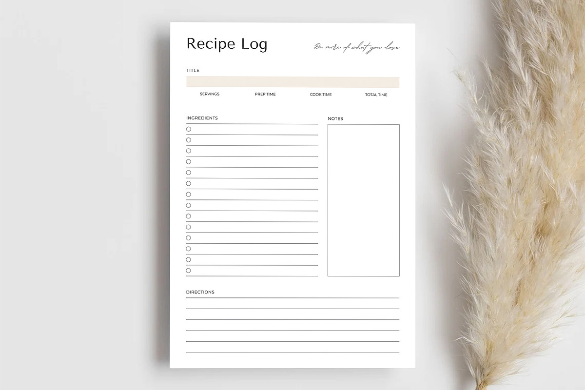 Recipe Log, a Stationery Template by DesignDevisers (Photo 4 of 10)