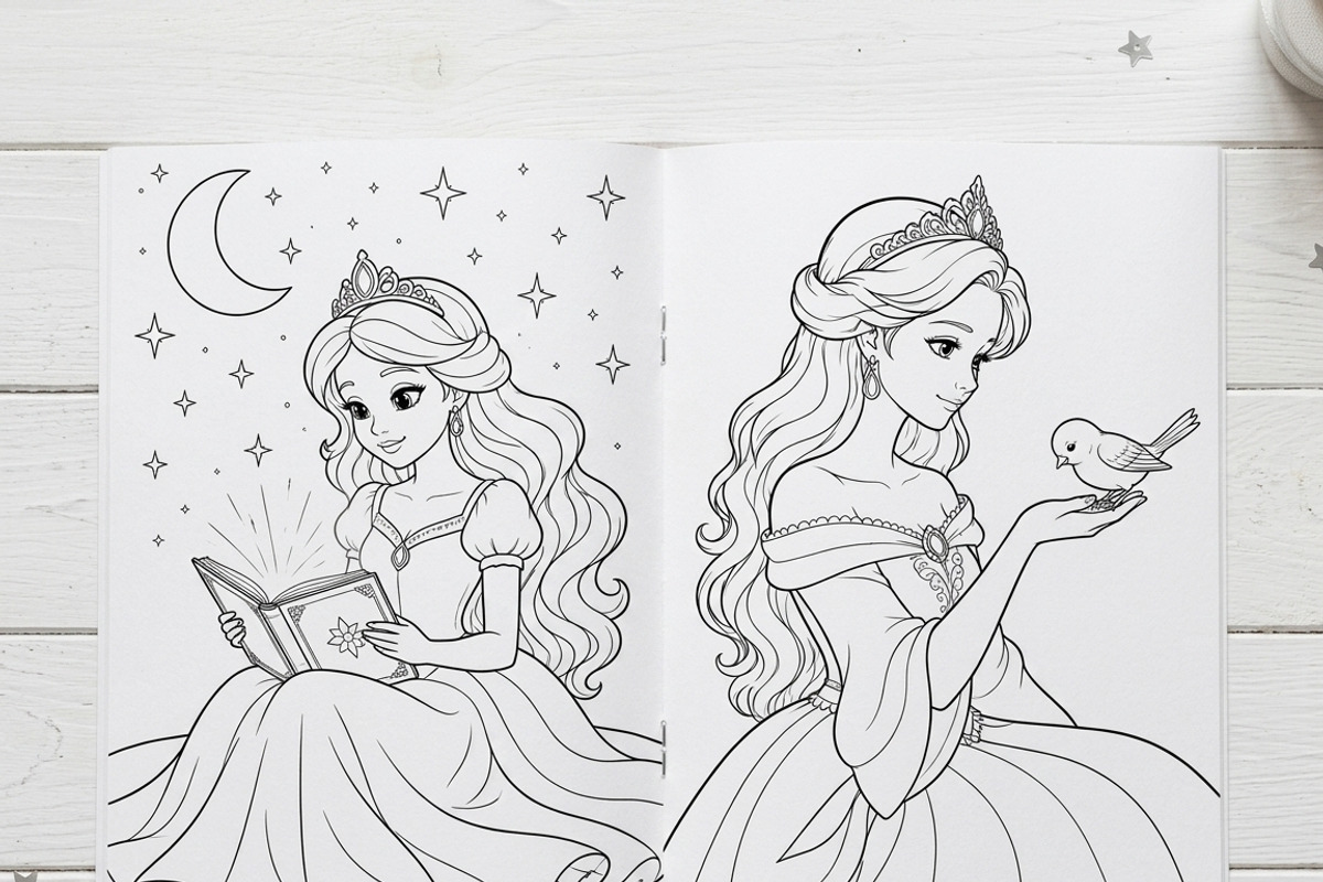 Magical Princess Coloring Book Vol38, a Person Illustration by ikarifq shop (Photo 5 of 7)